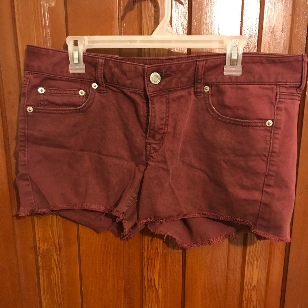 Maroon American Eagle shorts